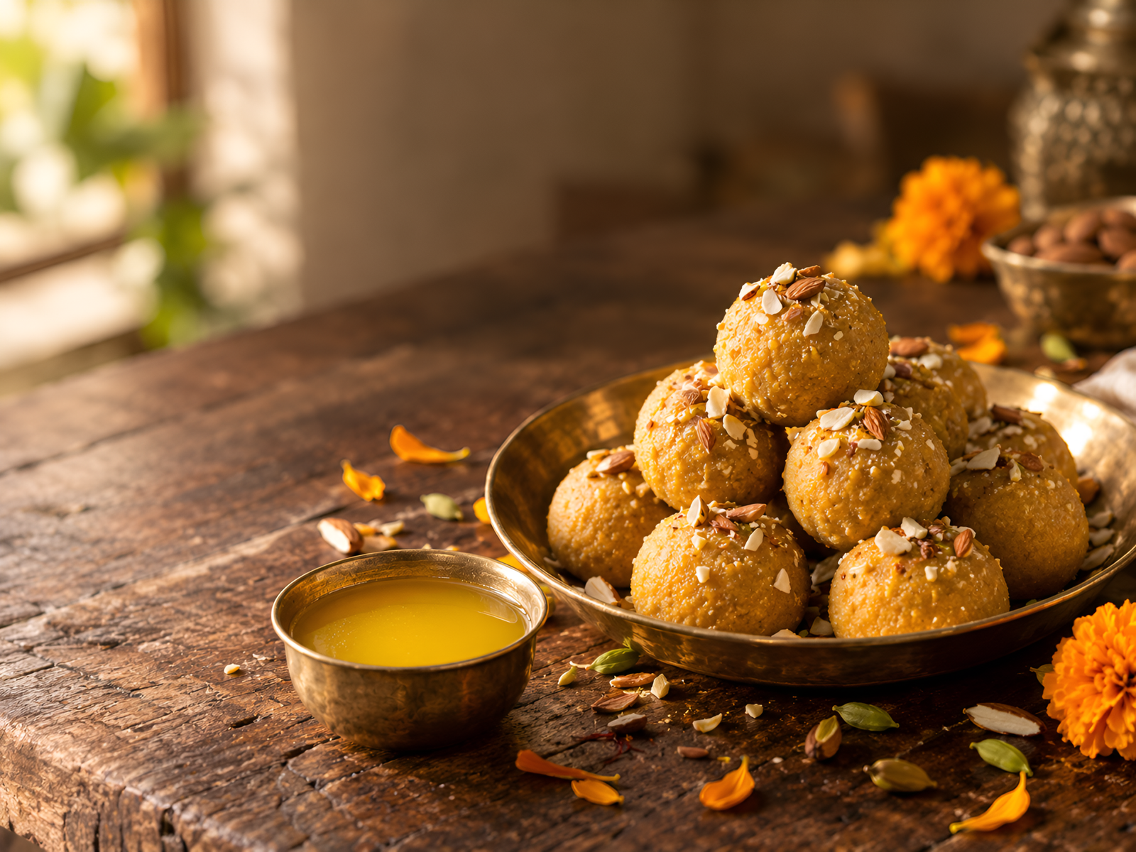 Ghee Besan Ladoo