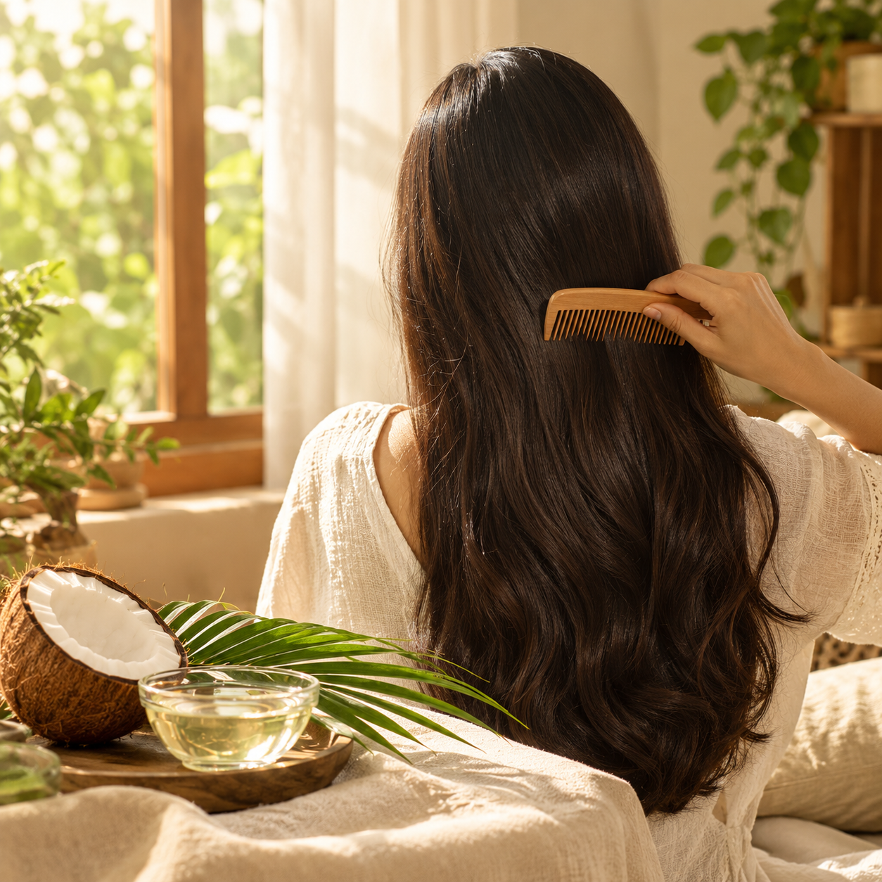 Coconut oil for hair care