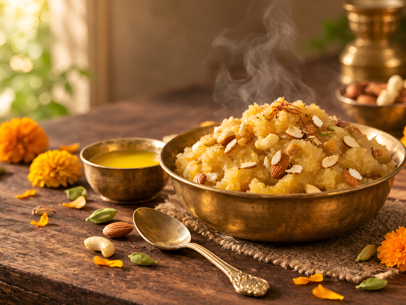 Suji Halwa in Pure Ghee